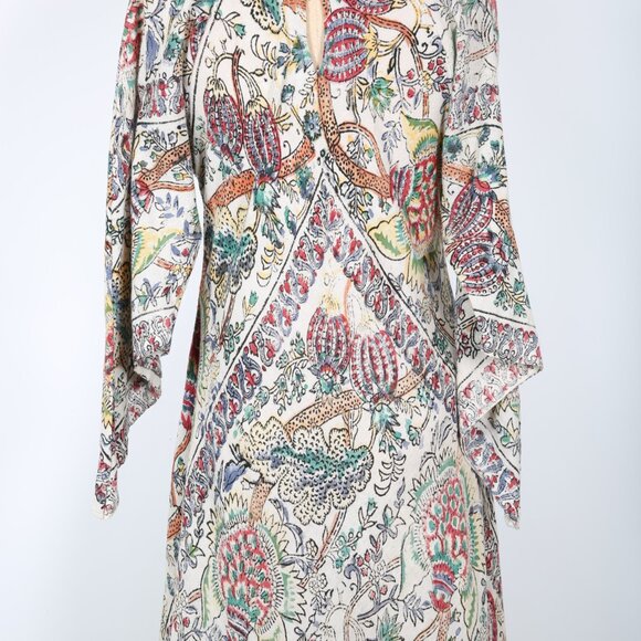 Vintage Caftan Floral Maxi Dress  Boho Hippie Bohemian - Picture 6 of 7